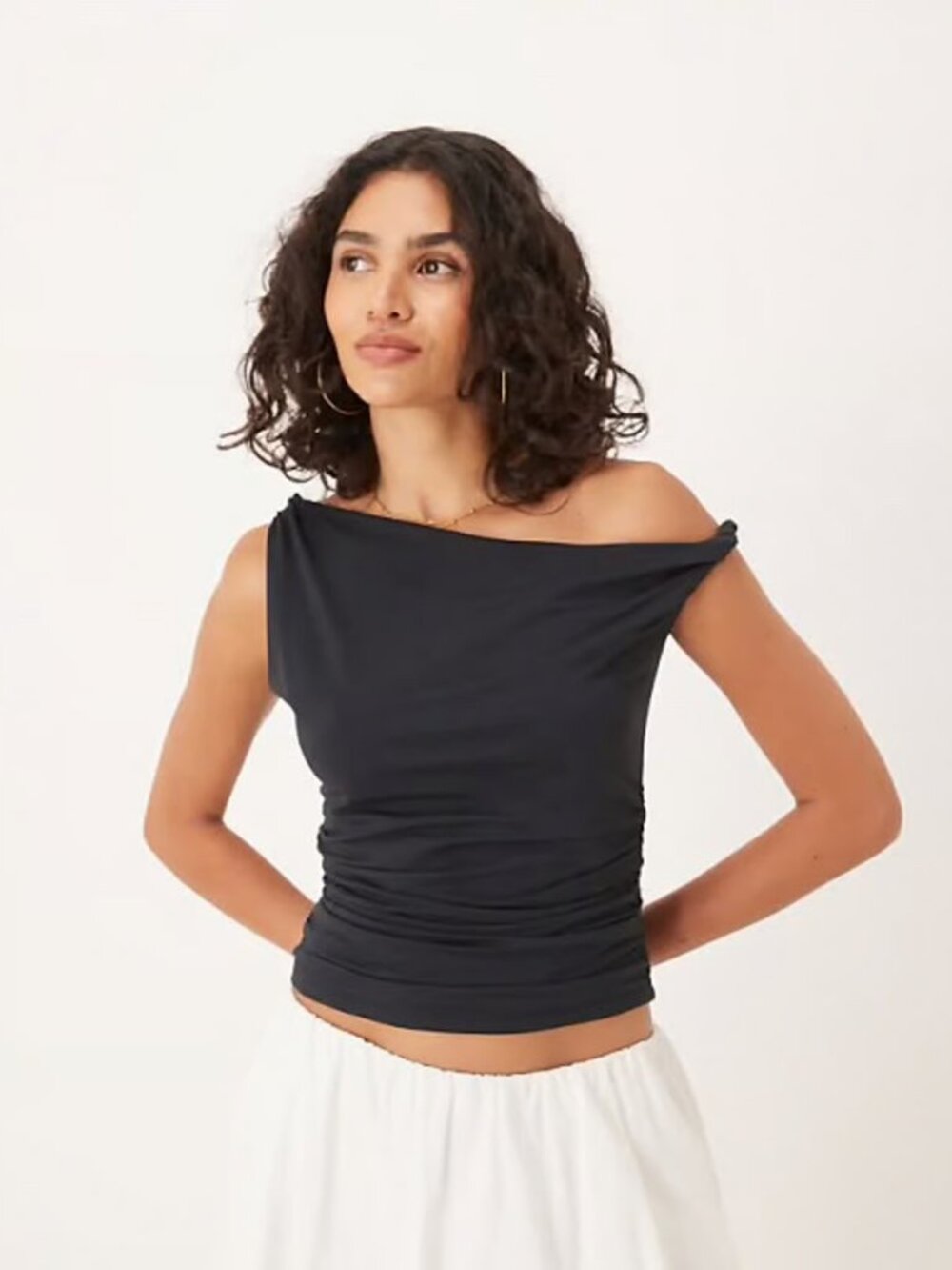 Abercrombie & Fitch Black Asymmetrical Twist Top – Size Small